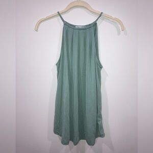 Green Envelope Light Green Halter Top Pleated Collar Size XS